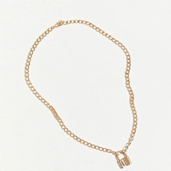 Urban outfitters shop lock necklace